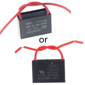 Condensador CBB61 450V 1UF-20UF Condensador ventilador capacitancia arranque 2 1 2 3 3 4 10 12 15 16 20UF