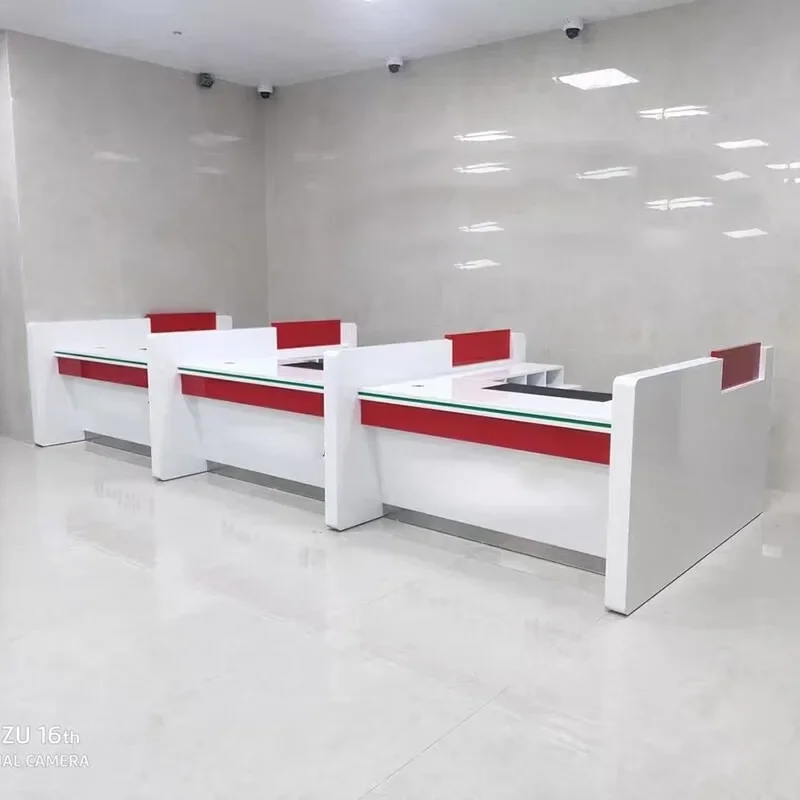 Painting Front Desk Reception Desk Business Banking Telecommunications Signing Financial Credit Office Counter