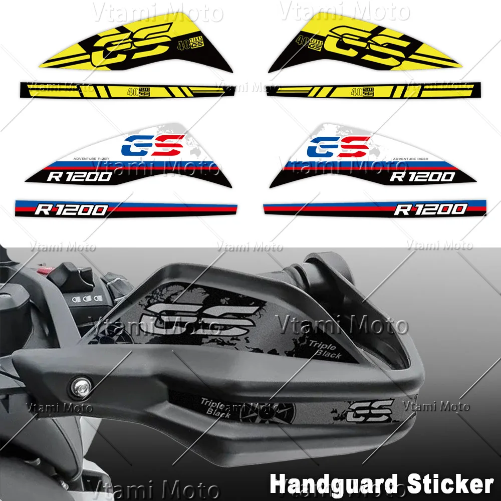 Stiker perisai pelindung tangan sepeda motor, stiker decal untuk R1250GS R 1200GS Adventure XR F850/750/650GS G310GS 40 tahun GS Triple Black