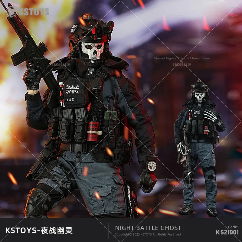 KSTOYS KS21001 1/6 Scale Doomsday Guardian Night Battle Ghost Covering System Armed Force 12-inch Full Set Action Figure Soldier