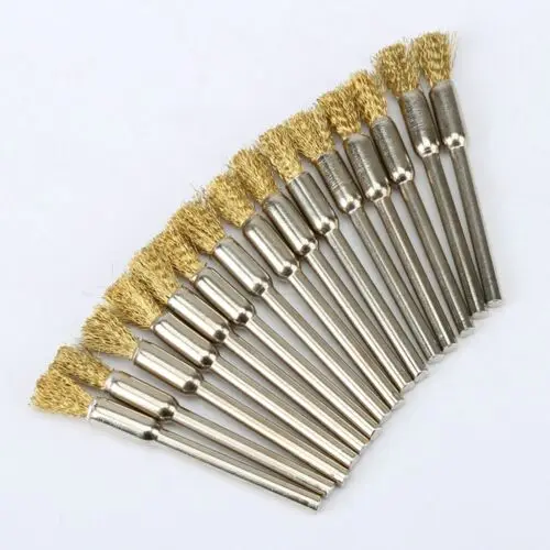 Metal Cleaning Drill Accessories Set Rust Wire wheels Remover Brass Rotary Pencil Polishing Brushes Convenient