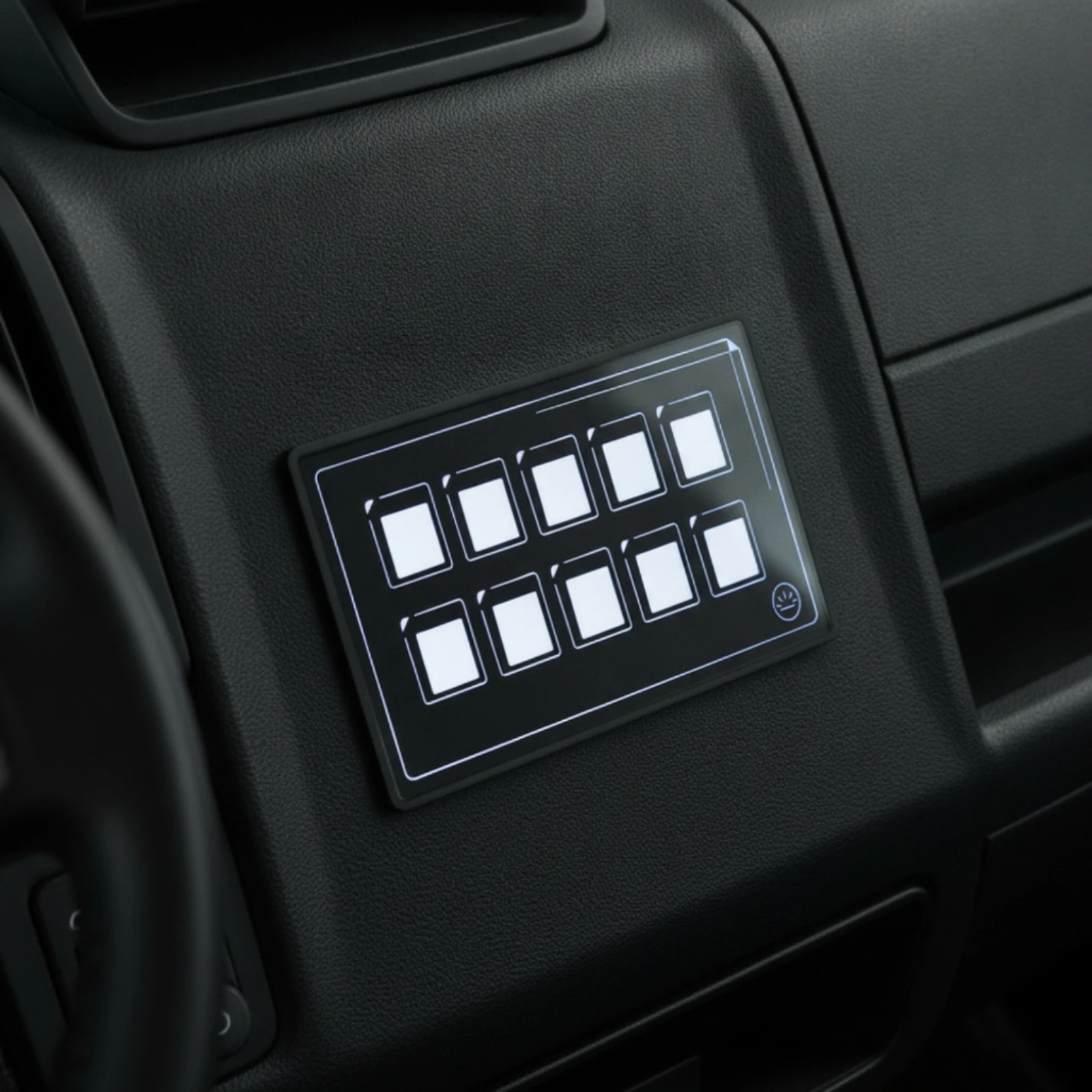 Switch Panel with Control Module LED Backlit Vehicle Switch Panel Illuminated Multifunction for RV Owners, Recreational Vehicle