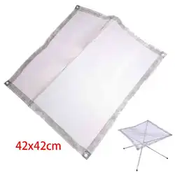 Portable Fire Pit Durable Outdoor Camping BBQ Mesh Fireplace Steel Backyard Rack Fire Quick Assembly Net Brazier Camping Net
