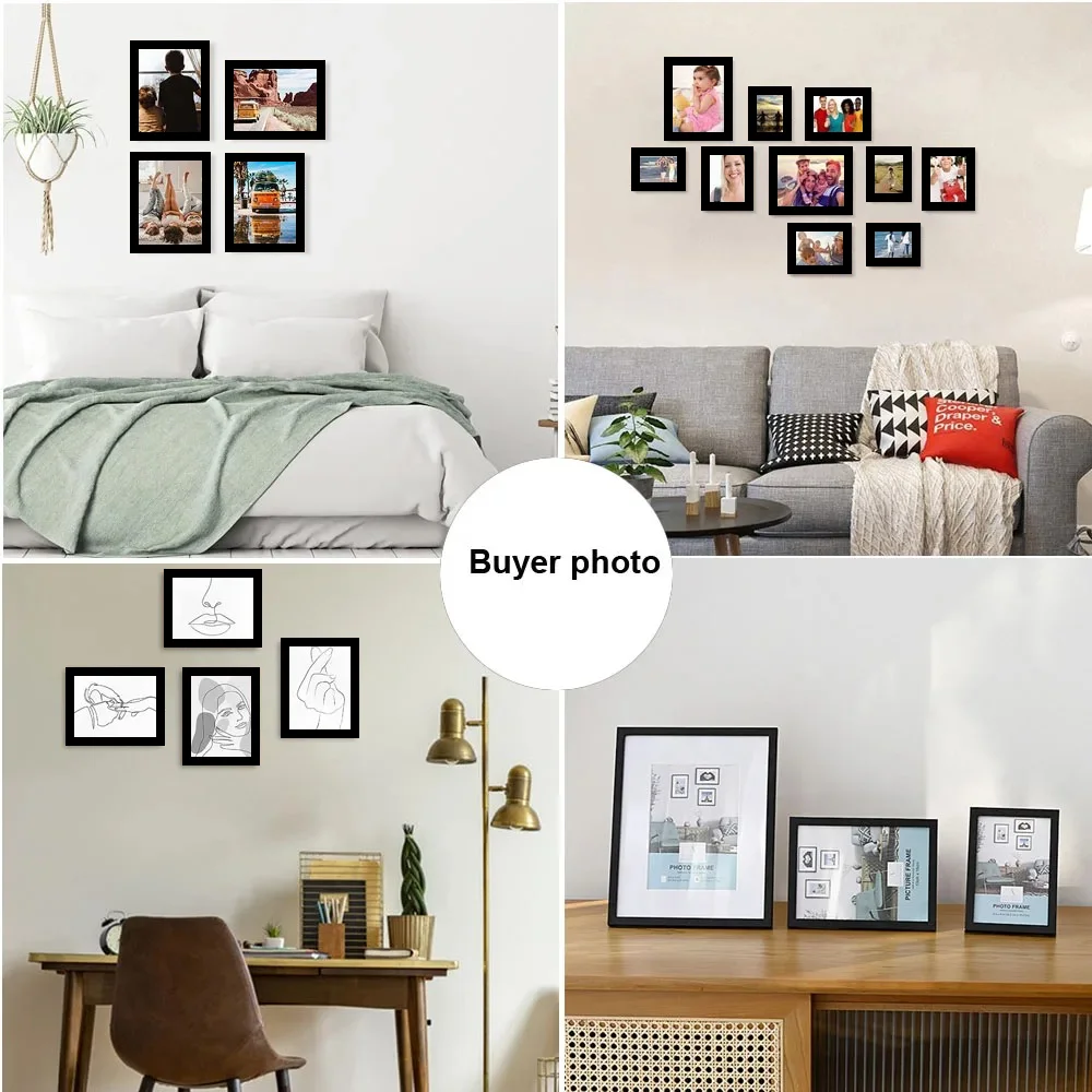 Natural Solid Oak Wood Picture Frame Interior Decoration Photo Frames For Pictures Wall Hang Picture Frame Rectangle Frame