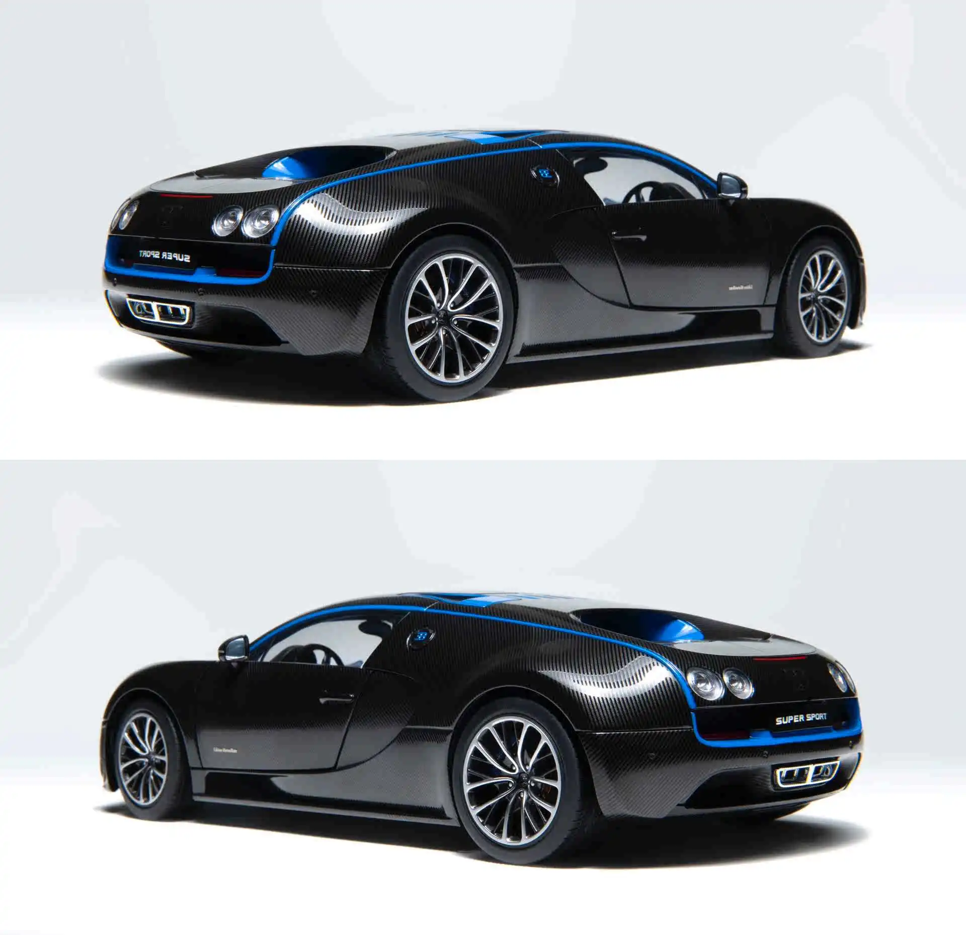 Autoart-Veyron SS Super Sport Alloy, simulación completamente abierta, edición limitada, modelo de coche estático de Metal, juguete de regalo, 1:18