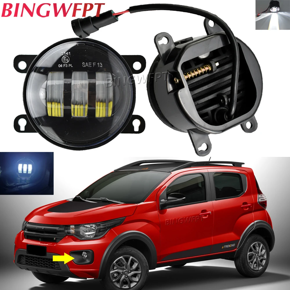 2 X Car Left + Right LED Fog Light Assembly Daytime Running Light DRL For Fiat 314 2016 - 2021 For Fiat 500 Punto Evo 2009-2012