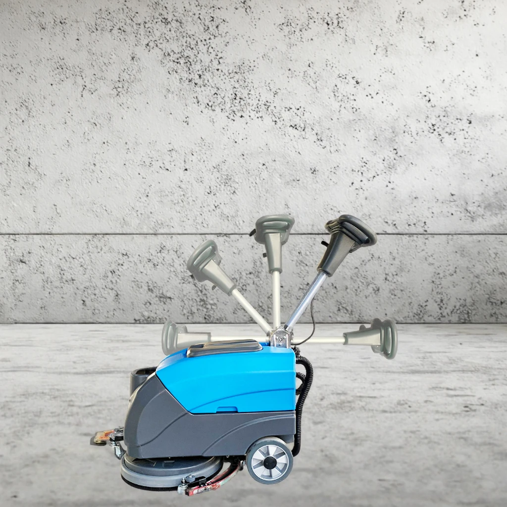 High Efficiency 25liter Water Tank Walk-Behind Floor Scrubber Sweeper Cleaning Machine