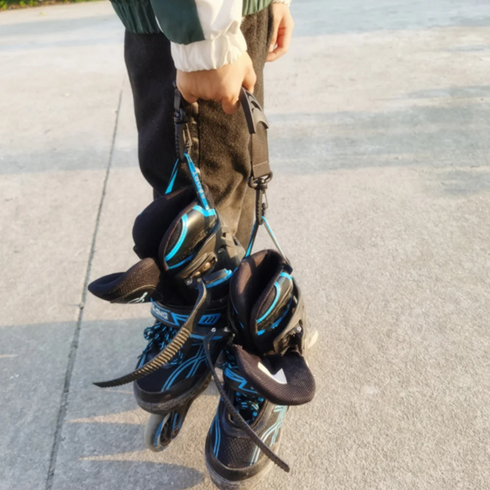 Elevador de zapatos con ruedas, accesorios para patines en línea, botas de patinaje, mochila, correa para zapatos, correas de transporte para correa de hielo, 2 piezas