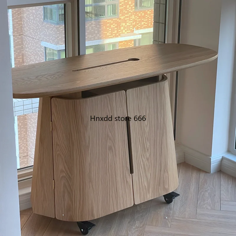 Solid wood small household removable tea table Simple modern tea table