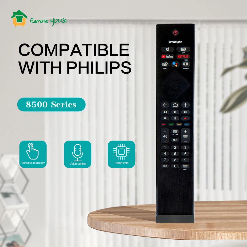 Ambilight Voice TV Remote Control For Philips 50PUS8506/12 8500 pus8506 Series 43PUS8506 58PUS8506 Android TV