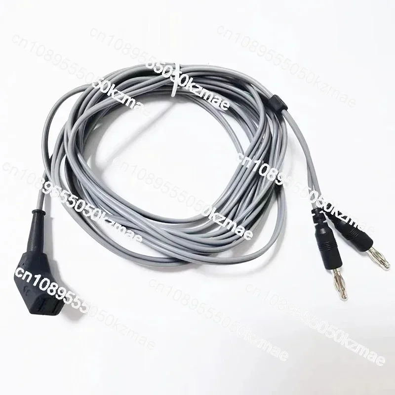 Bipolar Electrocoagulation Forceps Cable Silicone Wire Compatible with AESCULAP MARTIN, Dual 4.0mm Male Connector, 3m Length