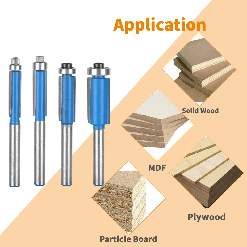 Flush Trim Bit Router Bit Woodworking Milling Cutter For Wood Bit Face sh TriMill Tools Carbide Cutter End Mill