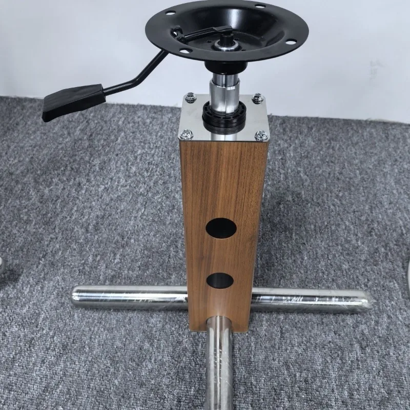Adjustable roller function, small round table frame, rotating table legs, negotiation small table, simple modern dining table ba