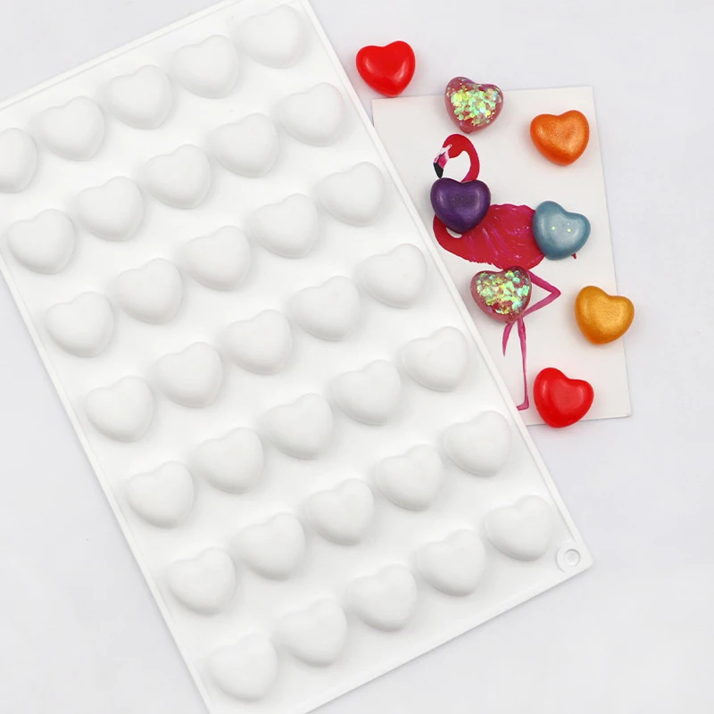 

35 Cavities Silicone Chocolate Mold Geometry Biscuit Cake Jelly Baking Tool Heart Snack Baking Making Mould