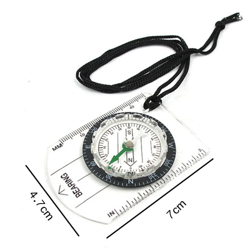 Outdoor Camping Hiking Transparent Plastic Compass Compass Proportional Footprint Travel  Compass Tools travel kits image 3
