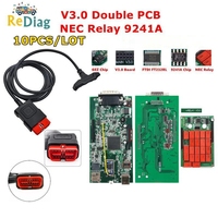 10PCS/LOT Multidiag Pro+ Bluetooth 2021.11 2020.23 with free keygen V3.0 NEC relays 9241A VD150 PRO OBD2 Cars Trucks