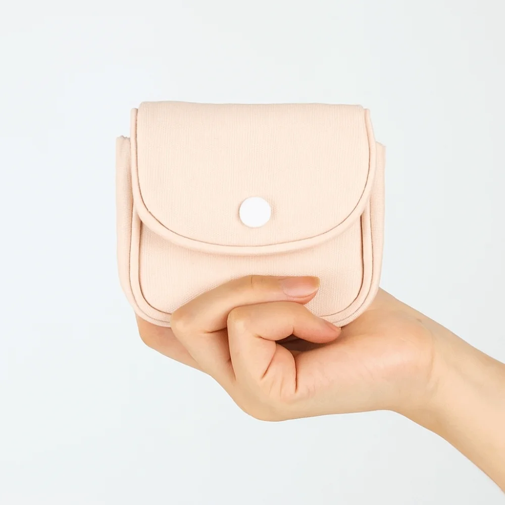 

Canvas Mini Portable Coin Purse Solid Color Card Organizer Student Simplicity Wallet Lightweight Headphone Bag