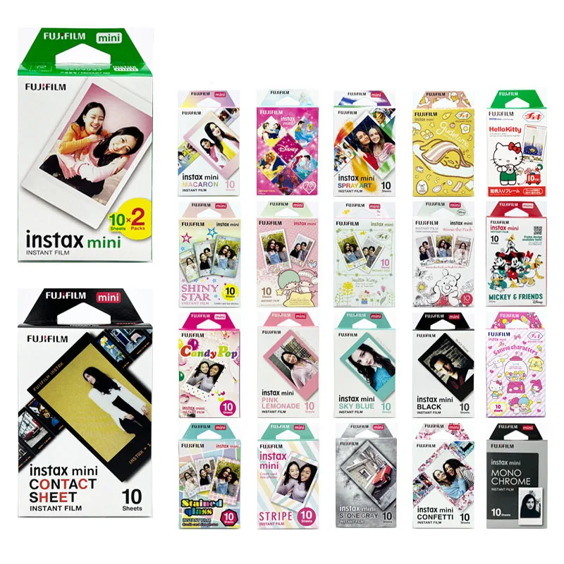 Fujifilm Instax Mini Color Frame Films Macaron Rainbow Photo Paper For Fuji Mini 8 9 11 90 1125 70 LiPlay Camera SP-1 SP-2 LINK