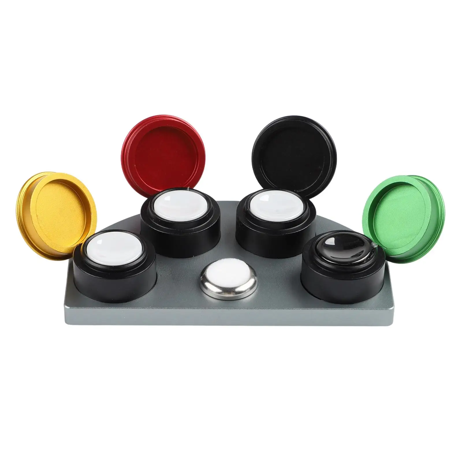

4 Dish Watch Oil Cup Metal Material for Watch Repair with Color Coded Design for Easy Lubricant Identification