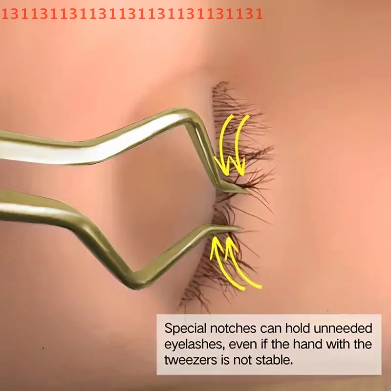 Pinzette per extension ciglia antiscivolo in acciaio inossidabile, punta curva, pinzette dritte, nail art ad alta precisione, strumenti di bellezza per il trucco