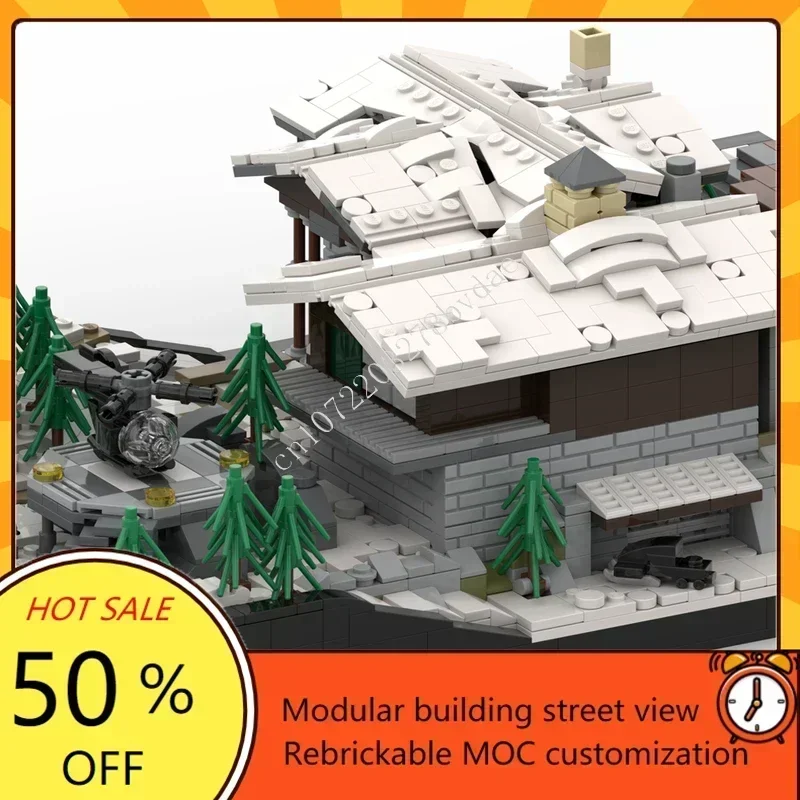 1843PCS Rainbow Six Siege Chalet Mansion Modular MOC Custom Street View Architecture Model DIY Building Toy Gifts for  Ages