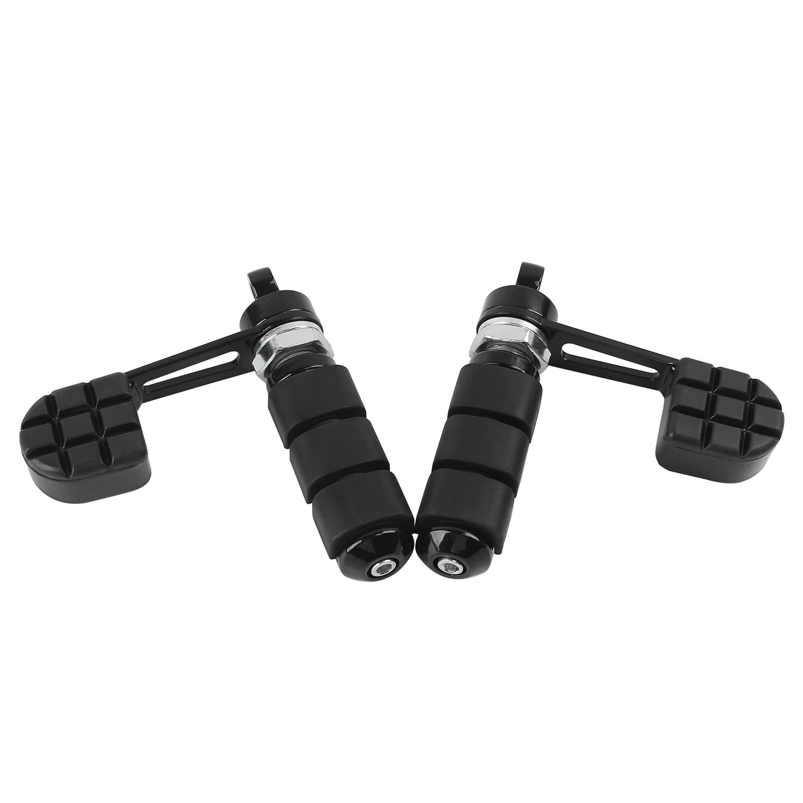 

Черные/хромированные мотоциклетные подножки с опорой для пятки и подставкой для Harley-DYNA FXDF FAT BOB FXDC FXDX Sportster XL Softail