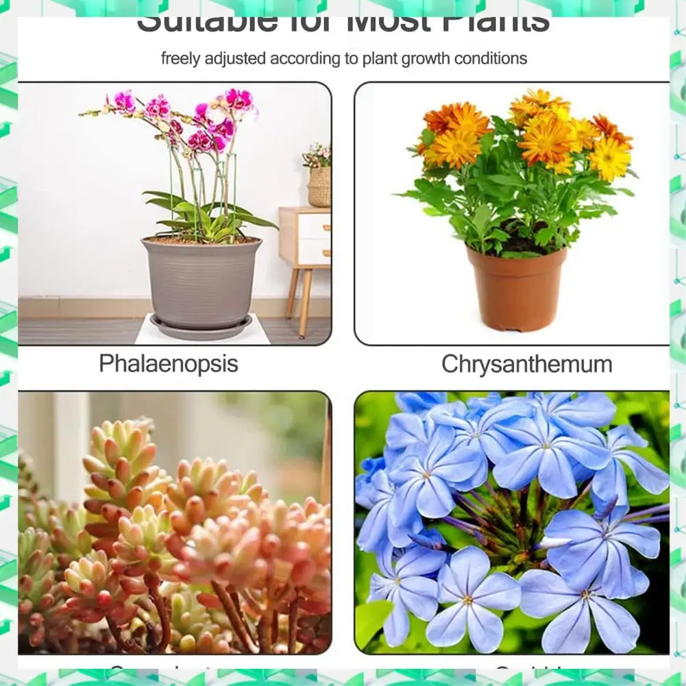 

FIZP 30 Pcs Plant Support Rod With 30 Pcs Plant Clips Garden Floral Flower Support Single Stem Support Stake