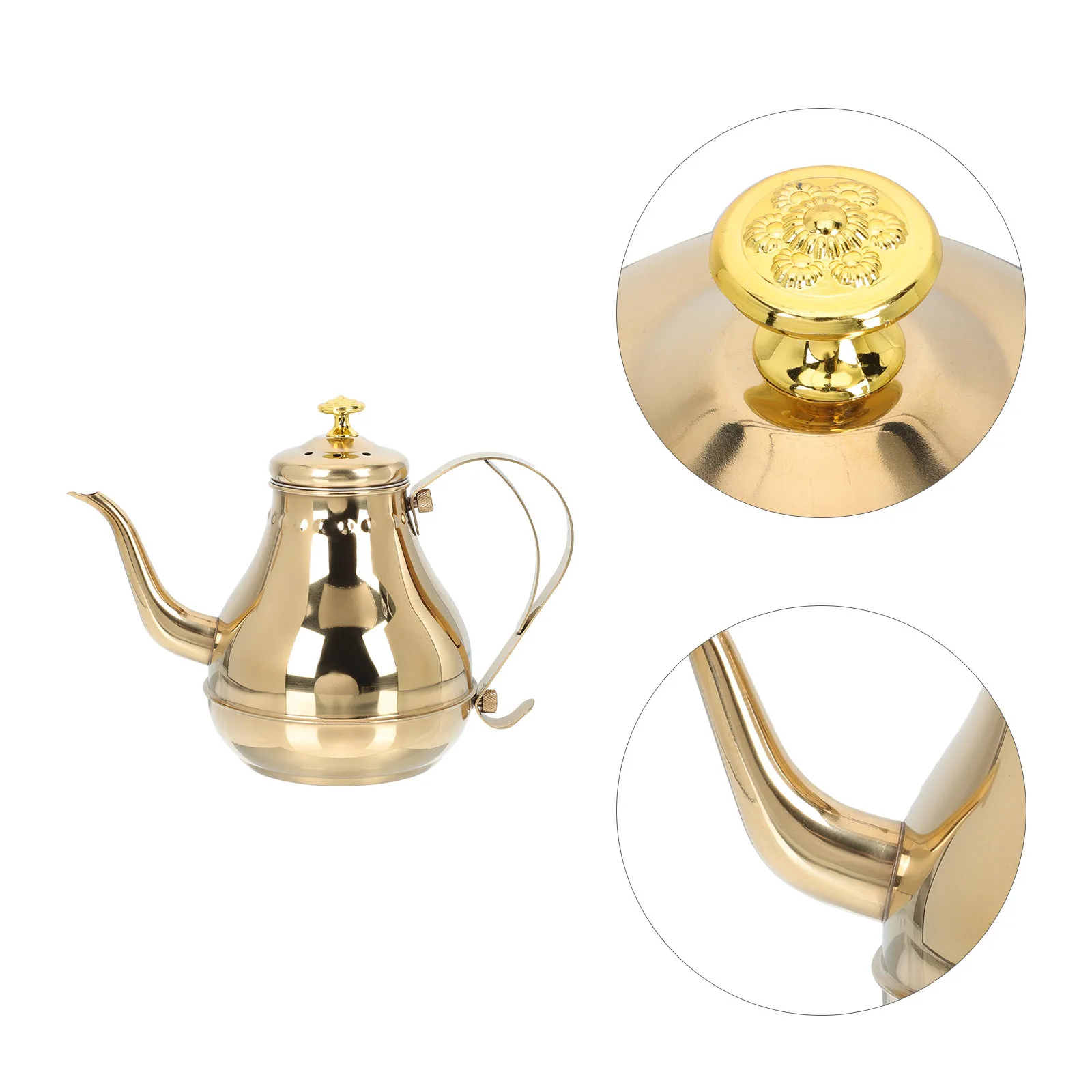 

Large Capacity Milk Tea Pot Stainless Steel Heat Resistant Teapot Portable Water Kettle For Home Kitchen Multipurpose Tea