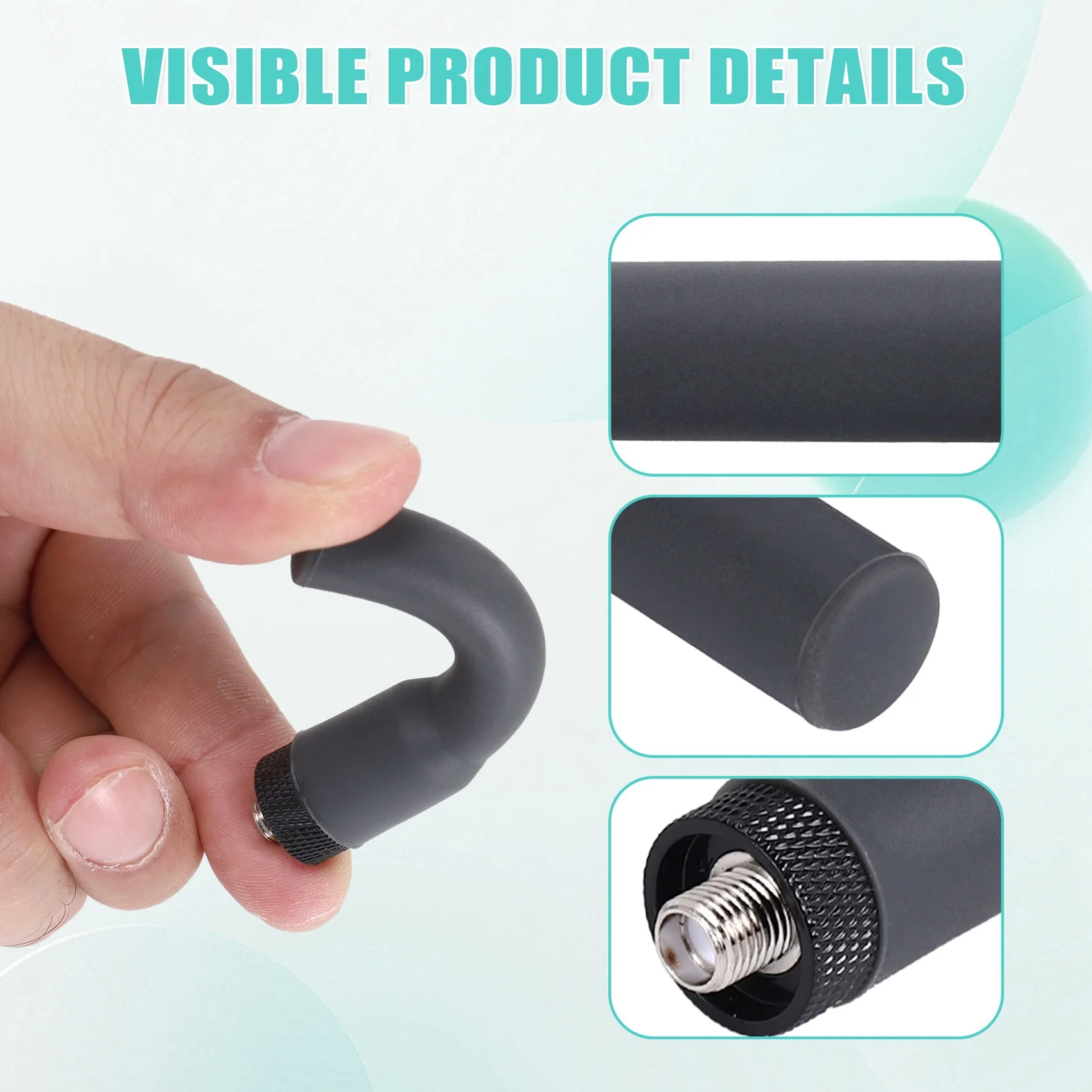 AU33-Walkie Talkie Soft Antenna SF-20 Mini Short Aerial SMA-F Dual Band VHF UHF For UV-K6 UV-21 UV-17 UV-18Pro Max Radio view 4