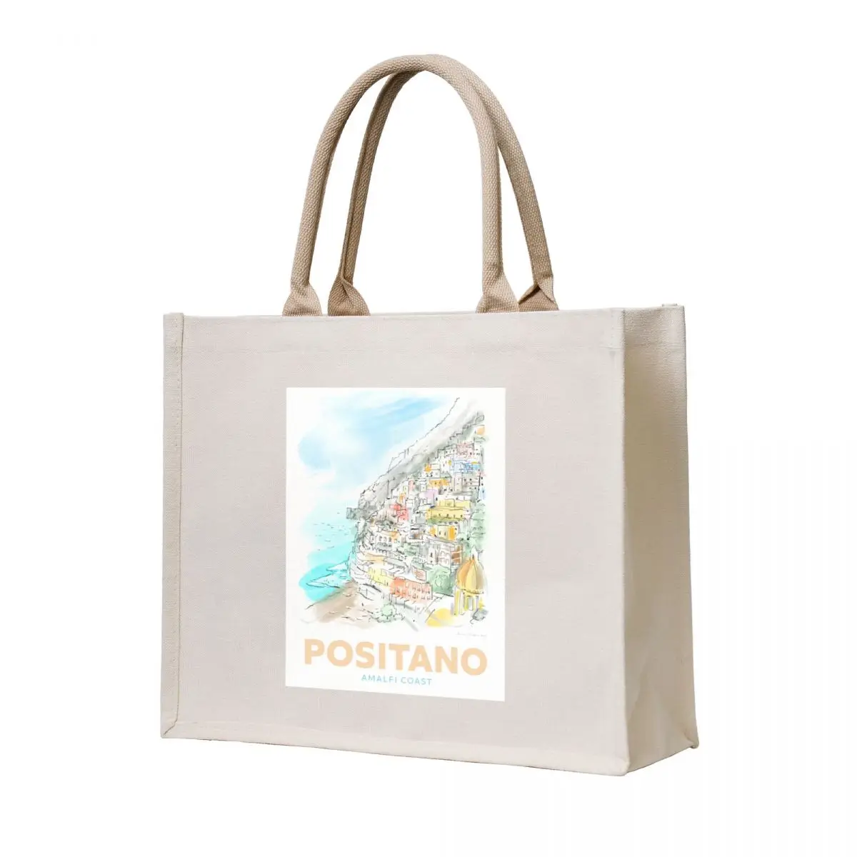 

Positano Amalfi Coast Tote Bag Portable shopping bag Eco bag tote men tote bags aesthetic