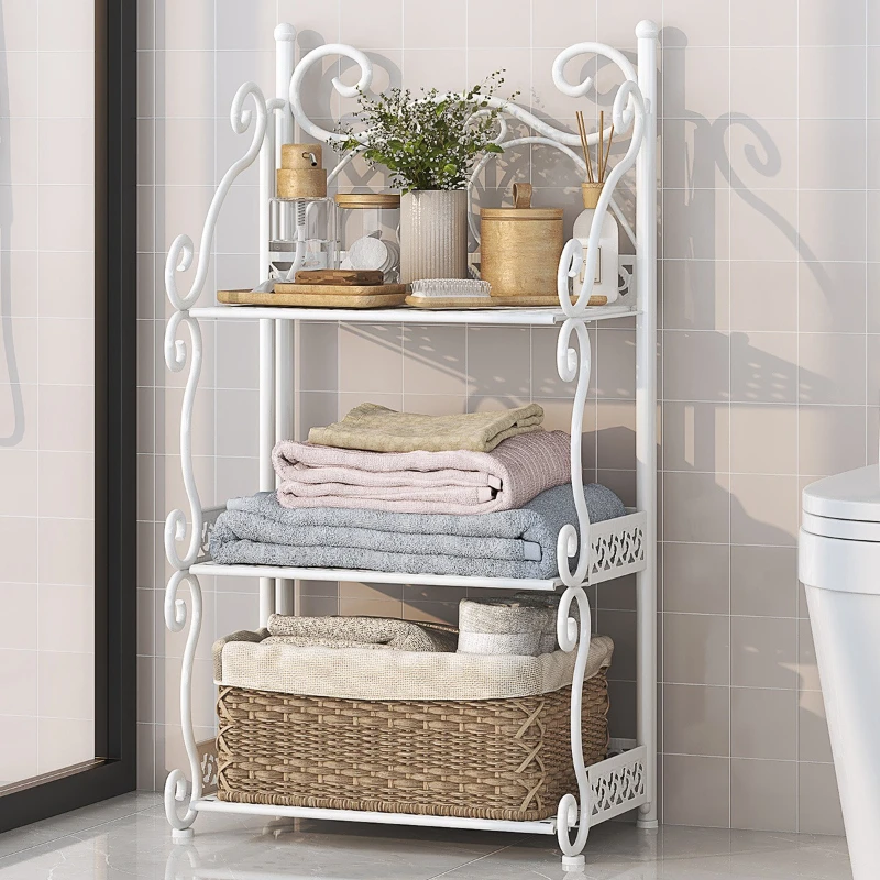 Multilayer Shelves Floor To Ceiling Floating Shelves Foldable Storage Holders Durable Strong Load Bearing Dryer Cradle Household