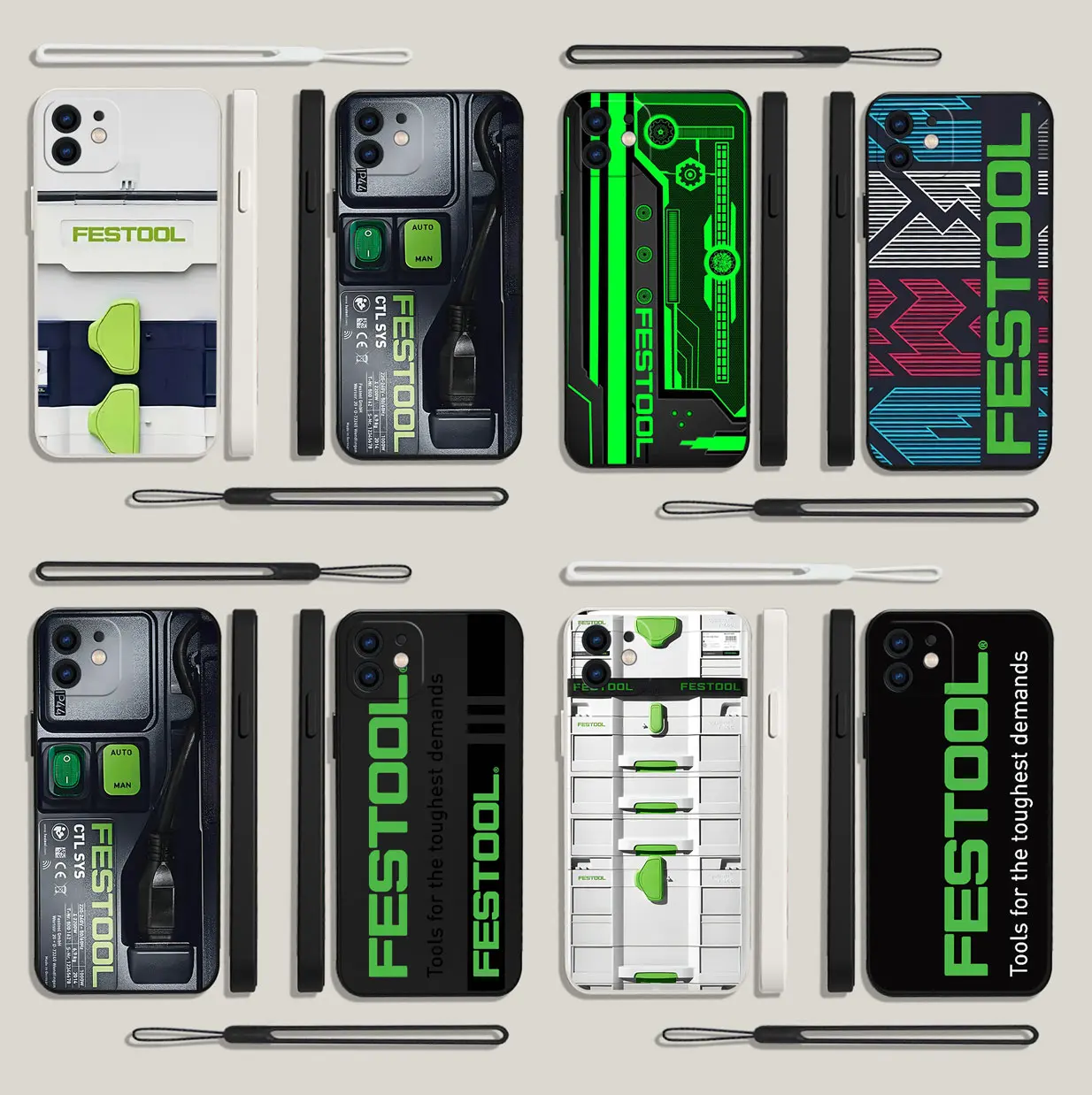 Cool Toolbox F-Festool Phone Case For Samsung Galaxy S24 S23 S22 S21 S20 Ultra Plus FE S9 Note 20 10 9 Plus With Lanyard Cover