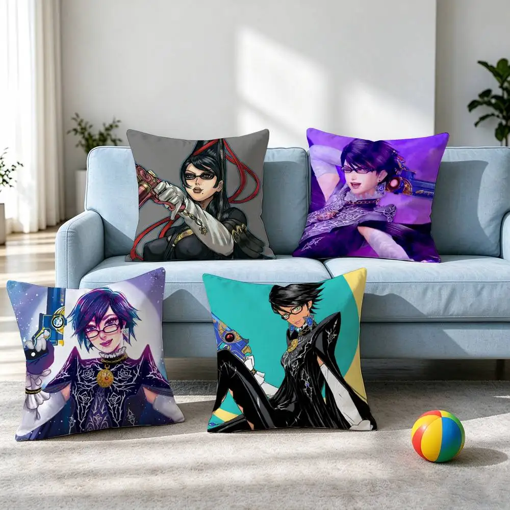Bayonetta 2 Cereza-A Square Double-Sided printed Pillow Case Bedroom Bedside Pillow Sofa Cushion Cover Gift