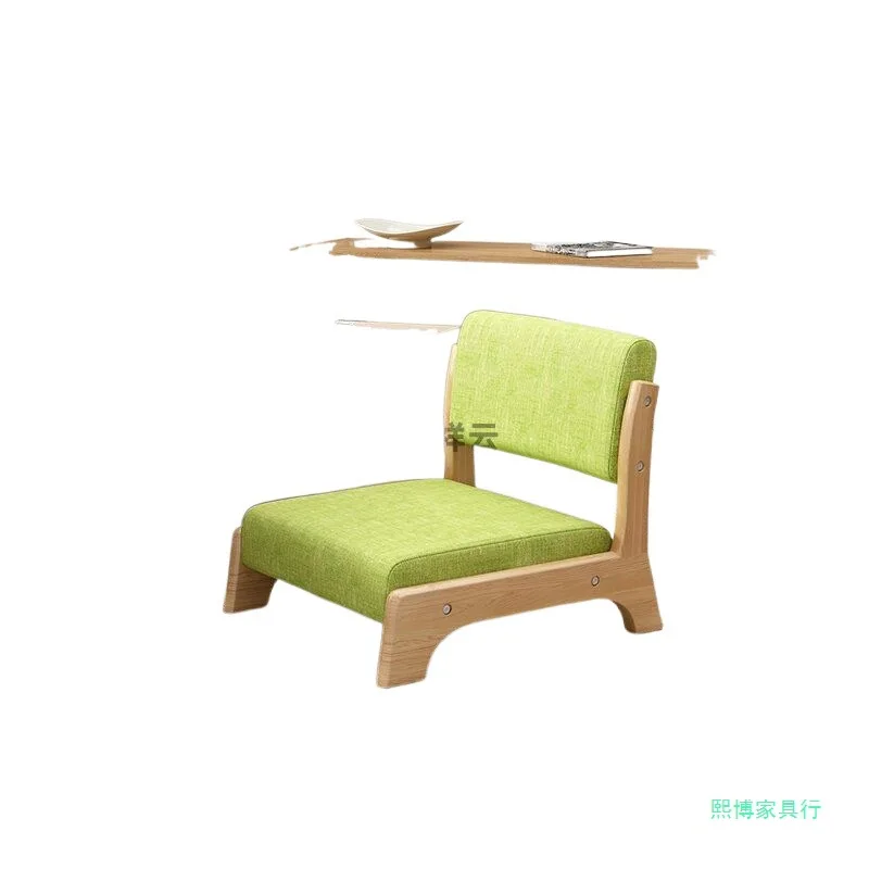 

Bed comfortable chair tatami seat Japanese backrest stool solid wood bay window bed sedentary legless