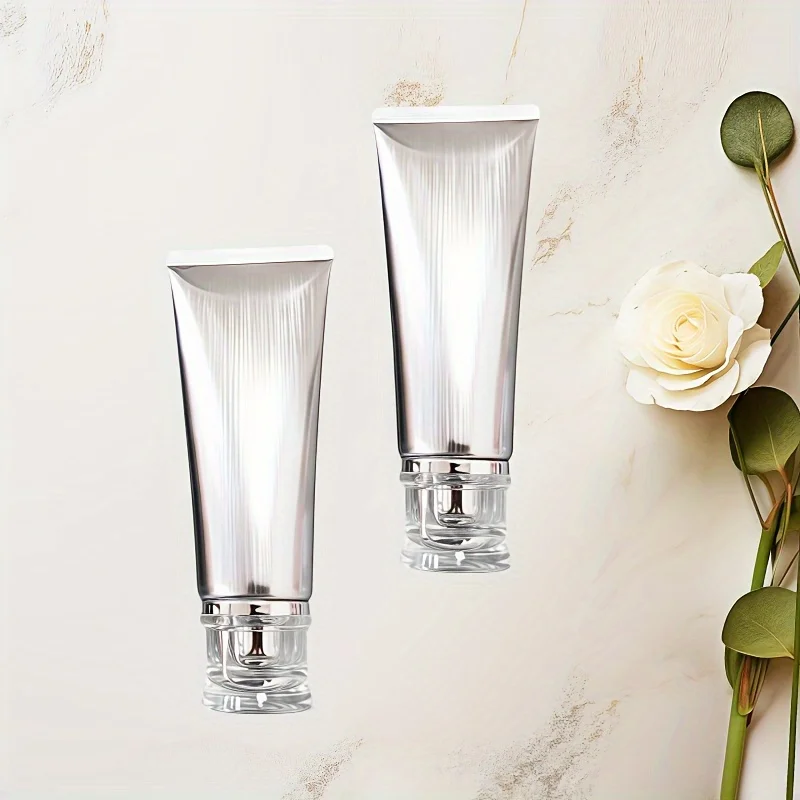 10 Stück Gold Silber Leere Nachfüllbare Kunststoff-Softtuben Quetschbare Flasche Kosmetikbehälter für Gesichtsreiniger, Lotion, Handcreme – Detail 6