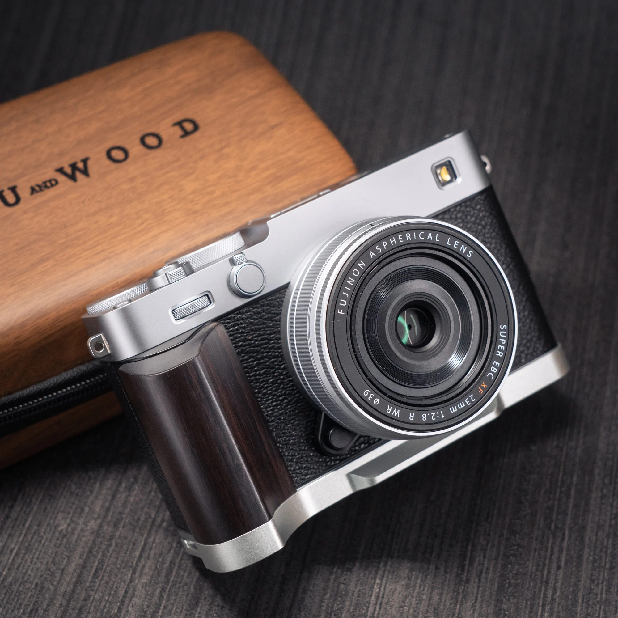 Handgefertigter Kamera-Handgriff aus Holz, L-Platte, Schnellverschluss-Halter für Fujifilm XE5 Fuji X-E5 – Detail 5