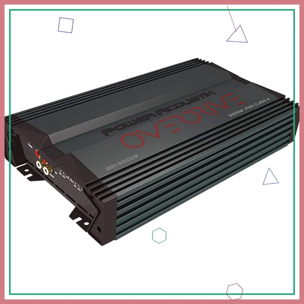 Amplificador de coche monobloque máximo de 5000 W, estable de 1 ohmios, amplificador de subwoofer Clase D con fuente de alimentación Mosfet y refuerzo de graves