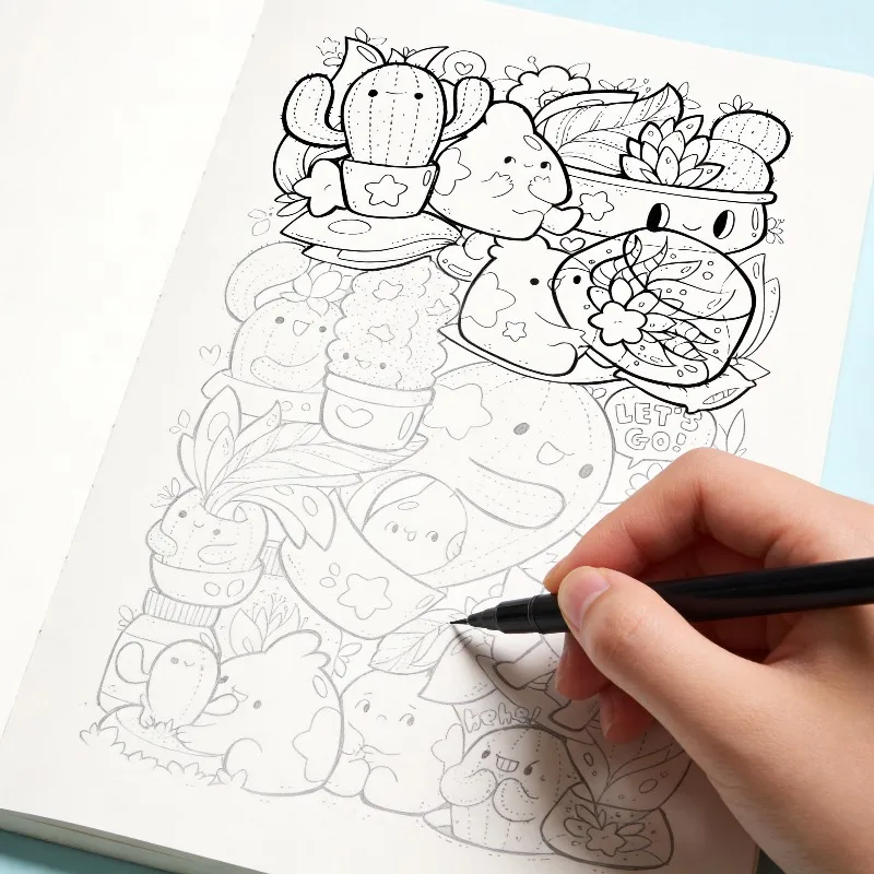 A Decompression and Fun Coloring Graffiti Art Book Suit for Artistic Creation 21 Patterns Can Bring A Creative Spiritual Release