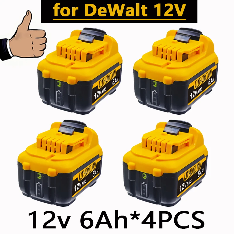 1-3Pack 12V Vervanging voor Dewalt DCB120 Lithium-ion Batterijen 12V 3.0Ah Batterij DCB125 DCB123 DCD710 Elektrisch gereedschap Batterij