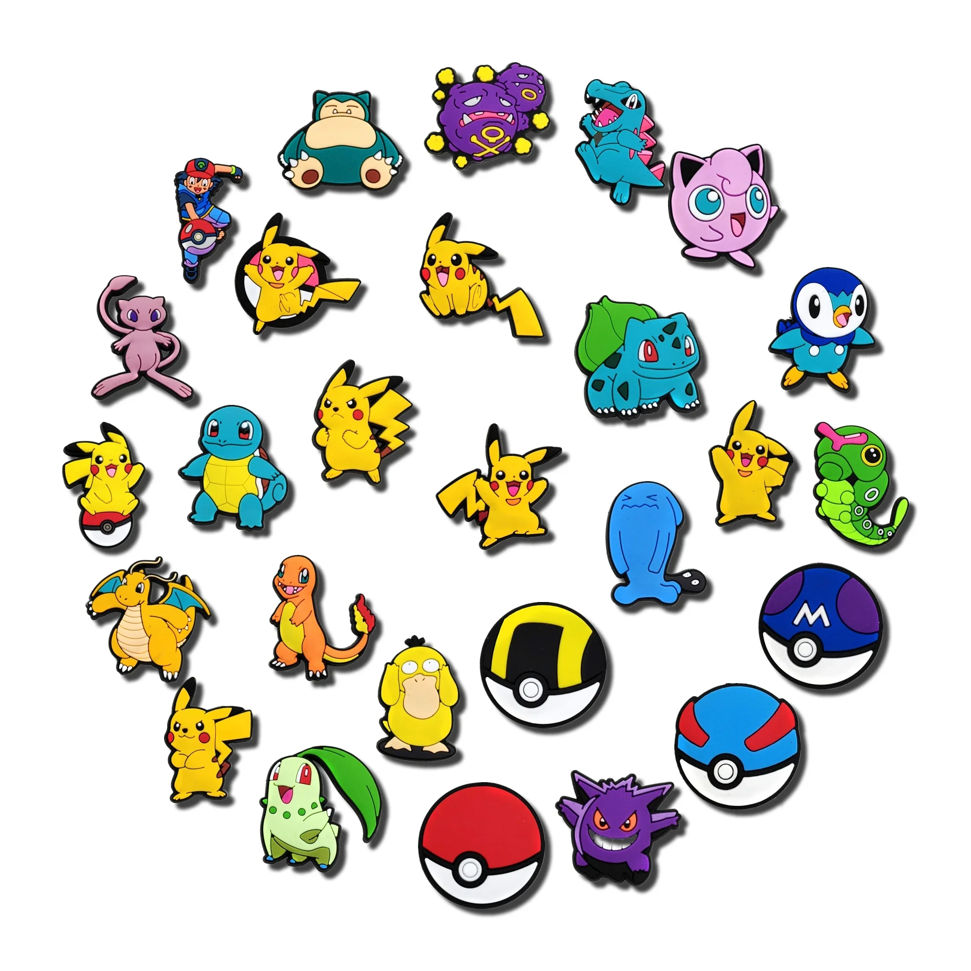 1pcs Pokemon Series PVC Shoes Charms for Shoes Pin Accessories Shoe Buckle Wholesale DIY Sneakers Decoration Kids Men Party Gift