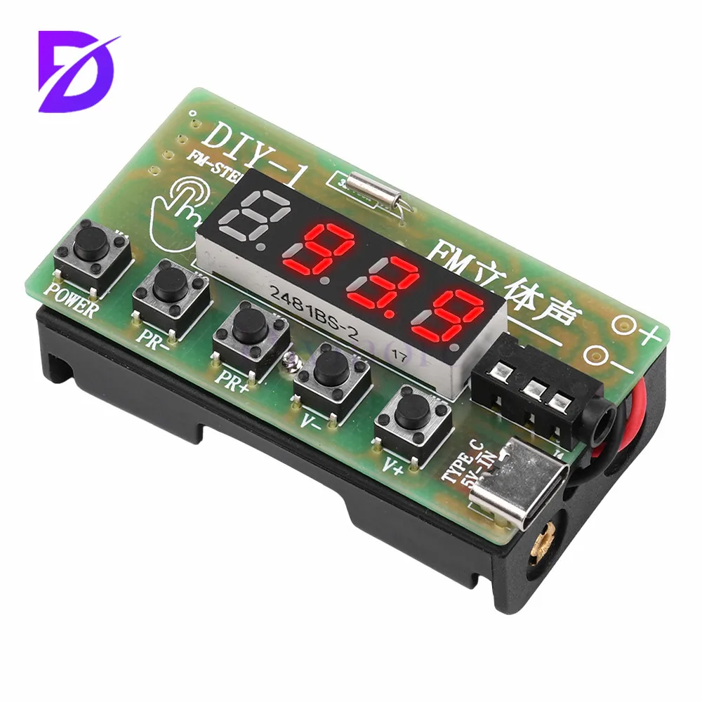 

87-108MHz AM/FM Medium Wave FM Two Band Stereo Digital Tuning Machine Headphone Radio Module Kit Diy Production Teaching Product