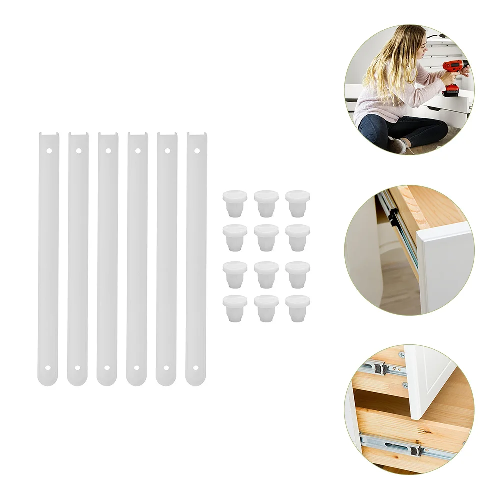 

3 Sets Plastic Drawer Slides Drawer Replacement Parts Drawer Rails Drawer Track Rails drawer guides plastic