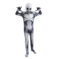 Halloween Horror Grim Reaper Child Costume Cartoon Print Venom Skeleton Jumpsuit Adult Role Play Mask Dress Up Costume