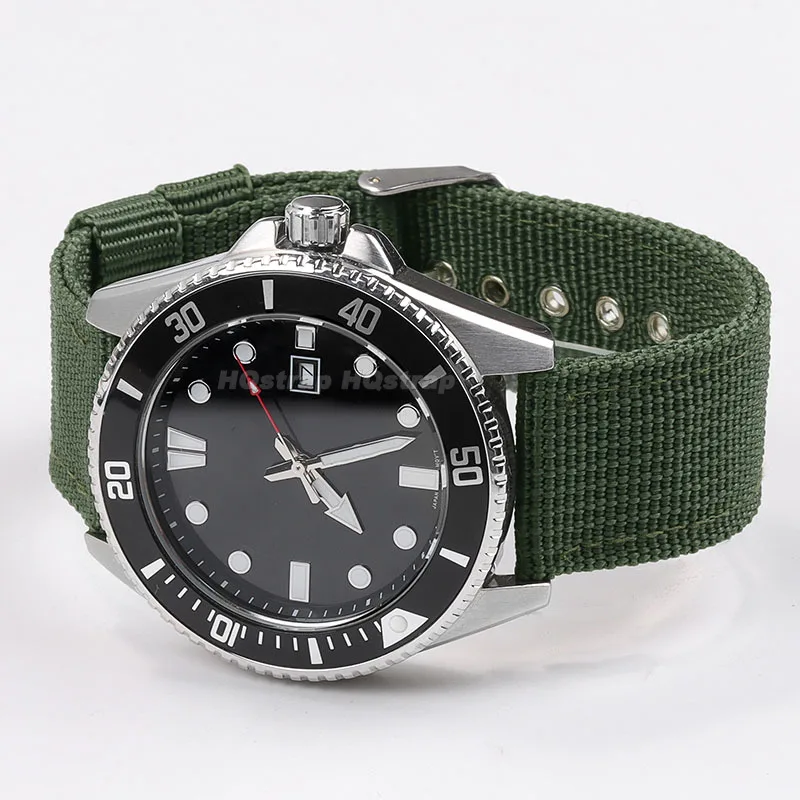 ผ้าใบนุ่ม 16 มม.18 มม.20 มม.22 มม.24 มม.ไนลอนสําหรับ Samsung Galaxy สําหรับ Seiko สร้อยข้อมือทหารกีฬา ...