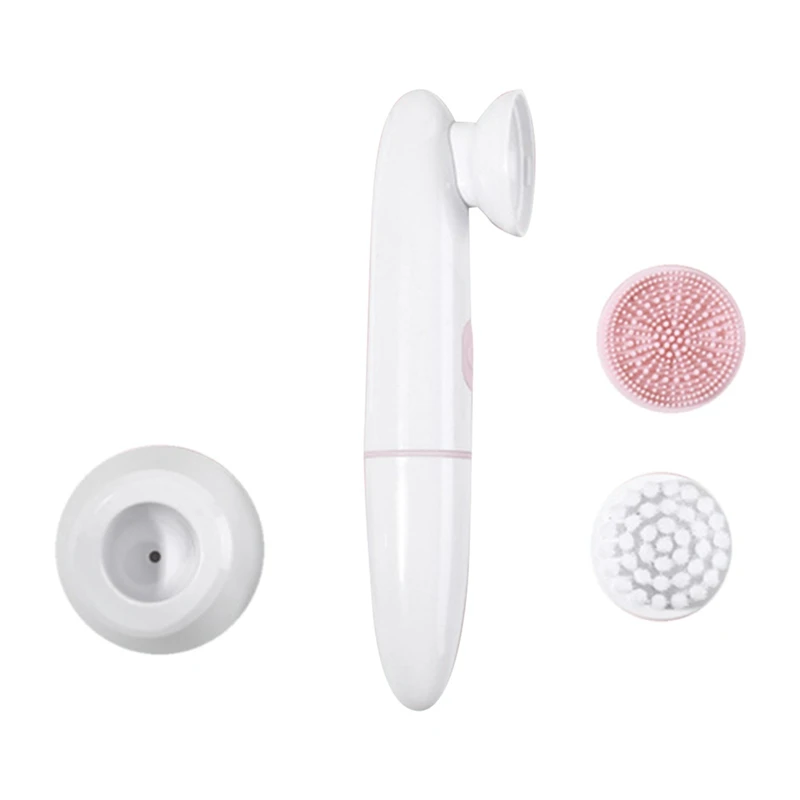 AD-Electric Silicone Facial Cleansing Brush Skin Care Peeling Blackhead Removal Pore Cleanser Face Massager Device