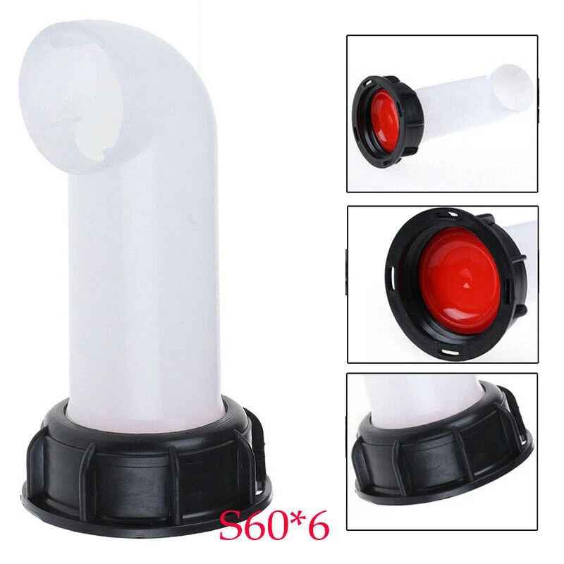 Plastic IBC Tank Spout Outlet Tap Fitting Water Oil Fuel Diesel Nozzle Pour Connector Replacement Chemical Accessory Adapter