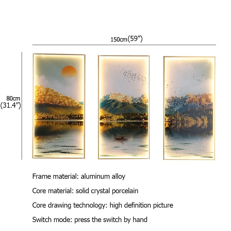 Landscape LED Wall Sconce Set 6