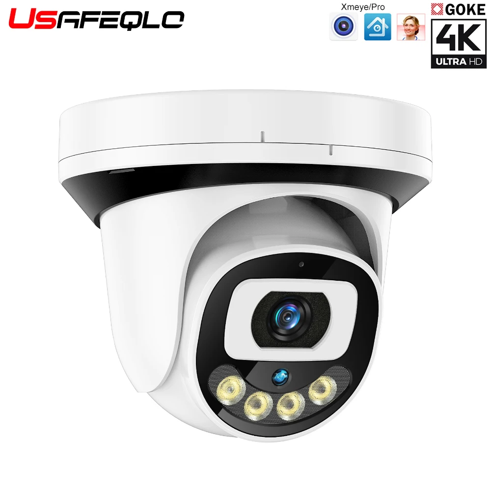 USAFEQLO PoE IP Camera 5MP Super HD Night Vision P2P Face Detection Outdoor Dome Smart Home Video Surveillance Xmeye Pro NVR