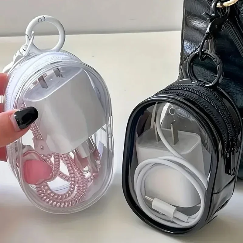 Clear PVC Box Organizer Portable Jewelry Storage Case Dustproof Protector for Key Bracelets Doll Figure Collectible Display Bag