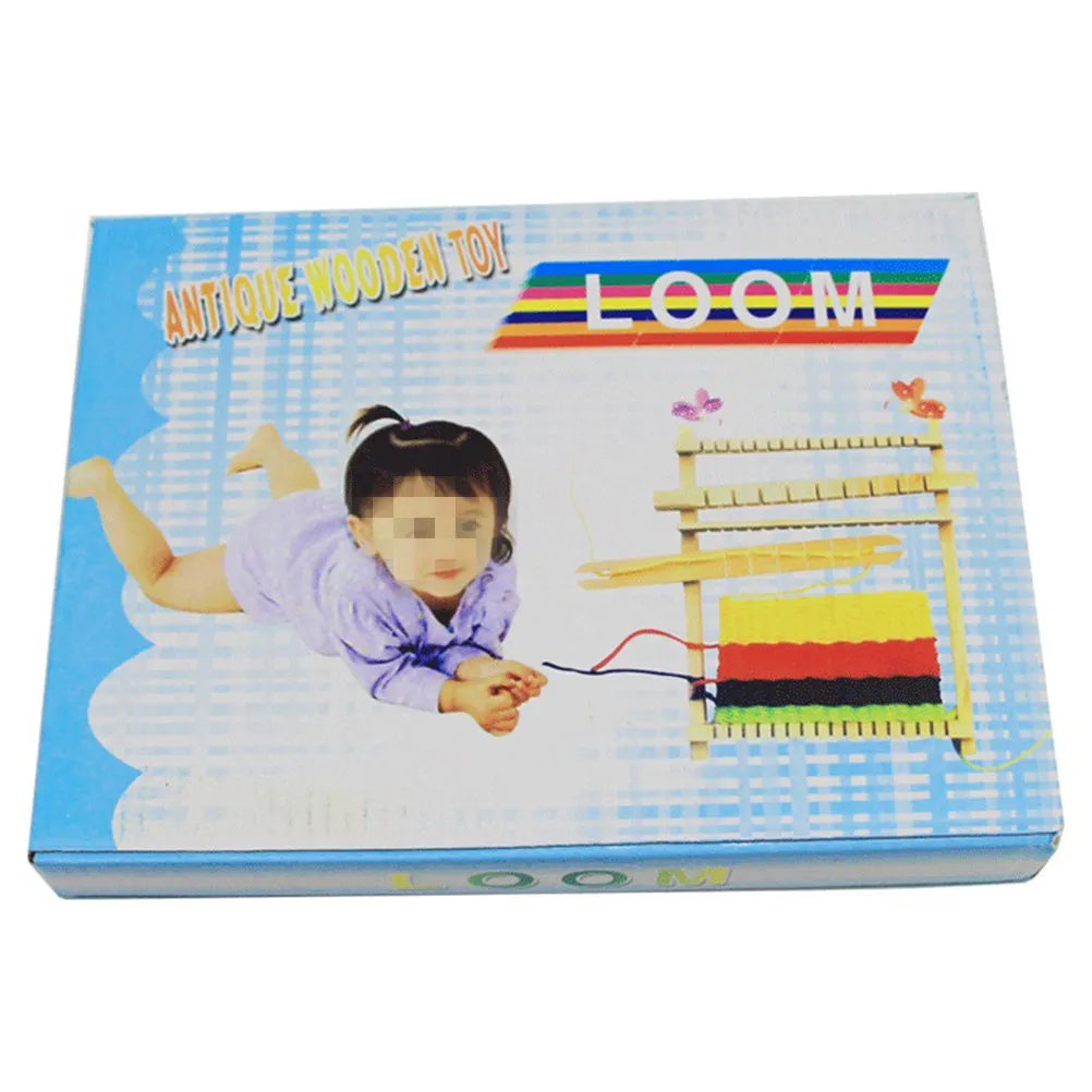

Набор для ткачества из дерева малого размера: ткацкий станок для самостоятельного изготовления аксессуаров, ремней, шарфов. Творческое и увлекательное занятие для детей от 36 месяцев.